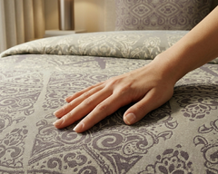 Mocha Lattice Bedsheet Set