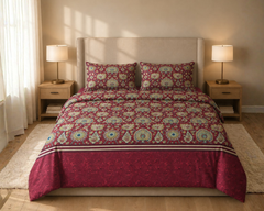 Crimson Medallion Duvet Set