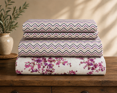 Violet Chevron Duvet Set