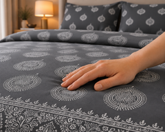 Charcoal Medallion - Bedsheet set