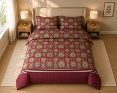 Crimson Medallion Duvet Set