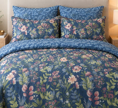 Navy Floral Duvet Set — Bring the Garden Indoors