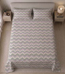 Plum Zigzag - Bedsheet set
