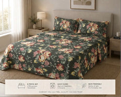 Sunset Rose Bouquet - Bedsheet set