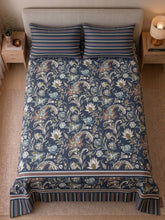 Navy Jacobean Bloom Bedsheet Set