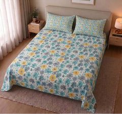 Golden Daisy Meadow Bedsheet Set