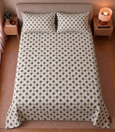 Ivory Diamond Ikat Bedsheet Set
