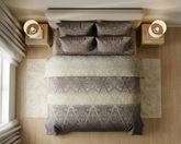 Mocha Lattice Bedsheet Set