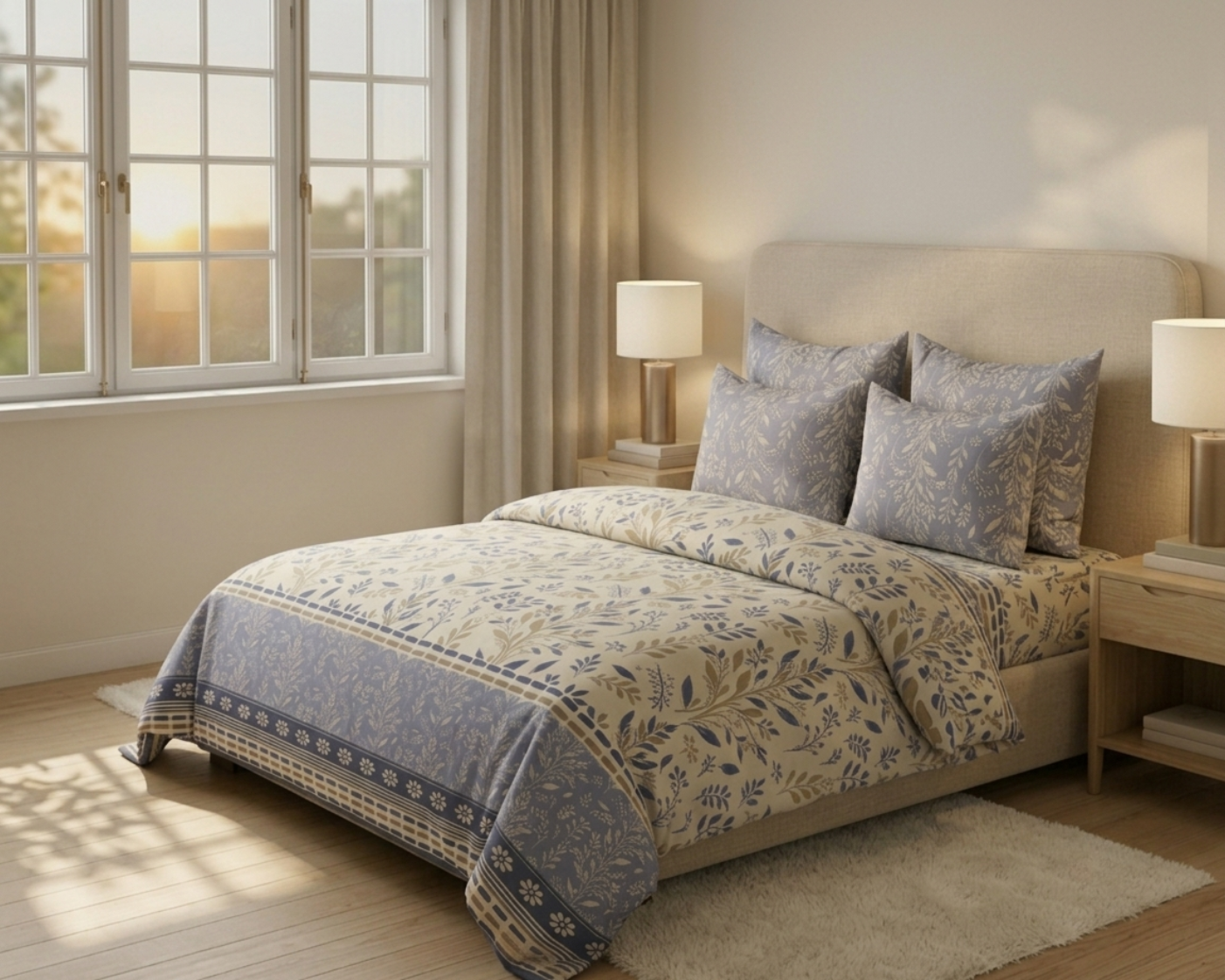 Ivory Garden Bedsheet Set