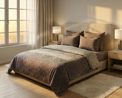 Mocha Lattice Bedsheet Set