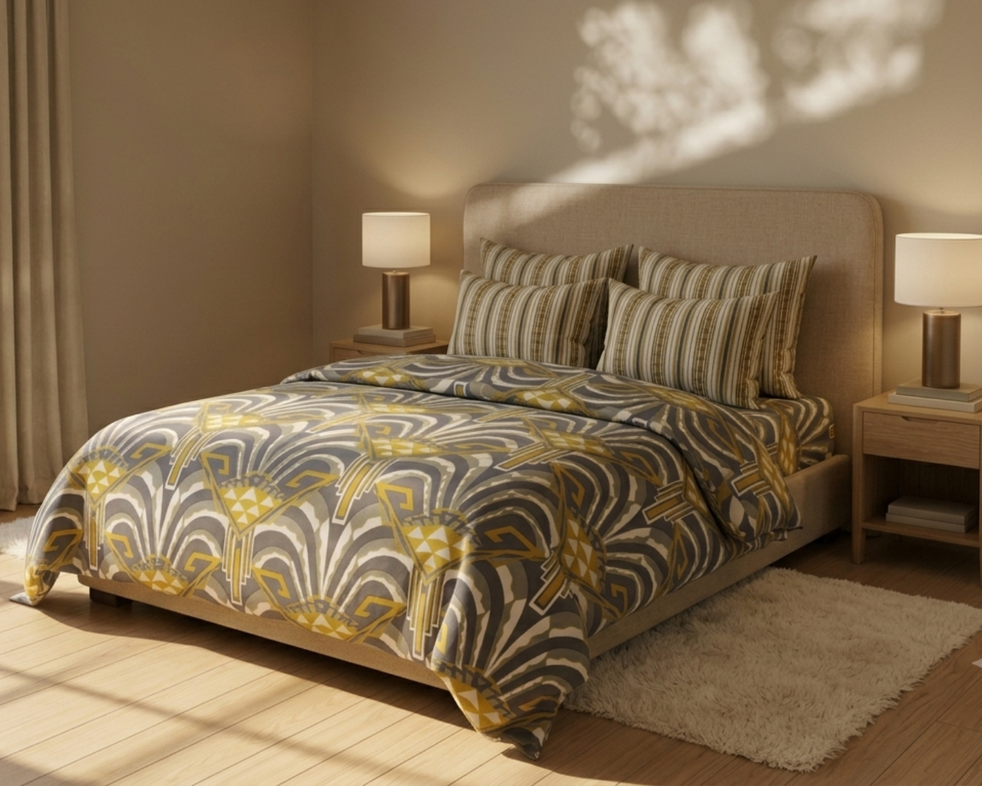 Golden Deco Bedsheet Set