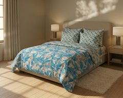 Aqua Vine Bedsheet Set