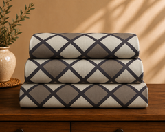 Charcoal Trellis - Bedsheet set