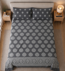 Charcoal Medallion - Bedsheet set