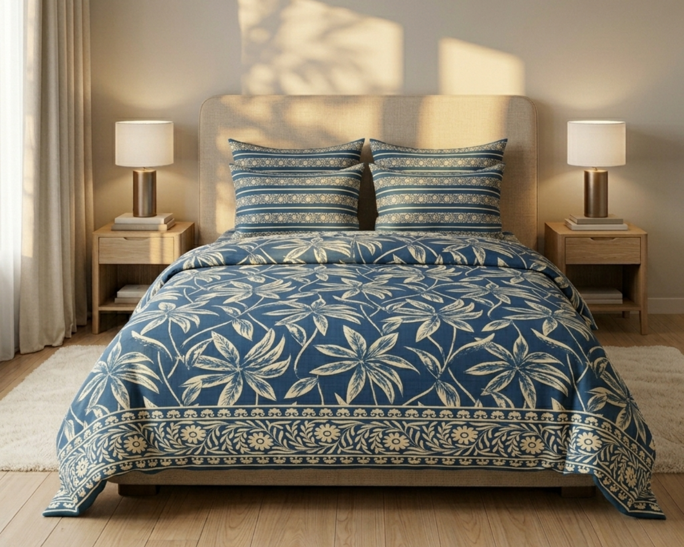Teal Majesty - Bedsheet set