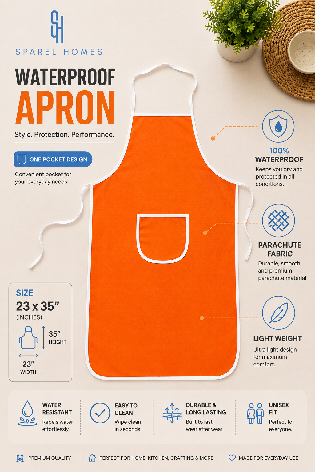 Waterproof Kitchen Apron