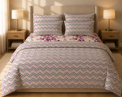 Violet Chevron Duvet Set