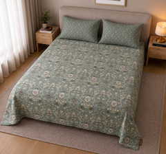 Sage Paisley Medallion Bedsheet Set