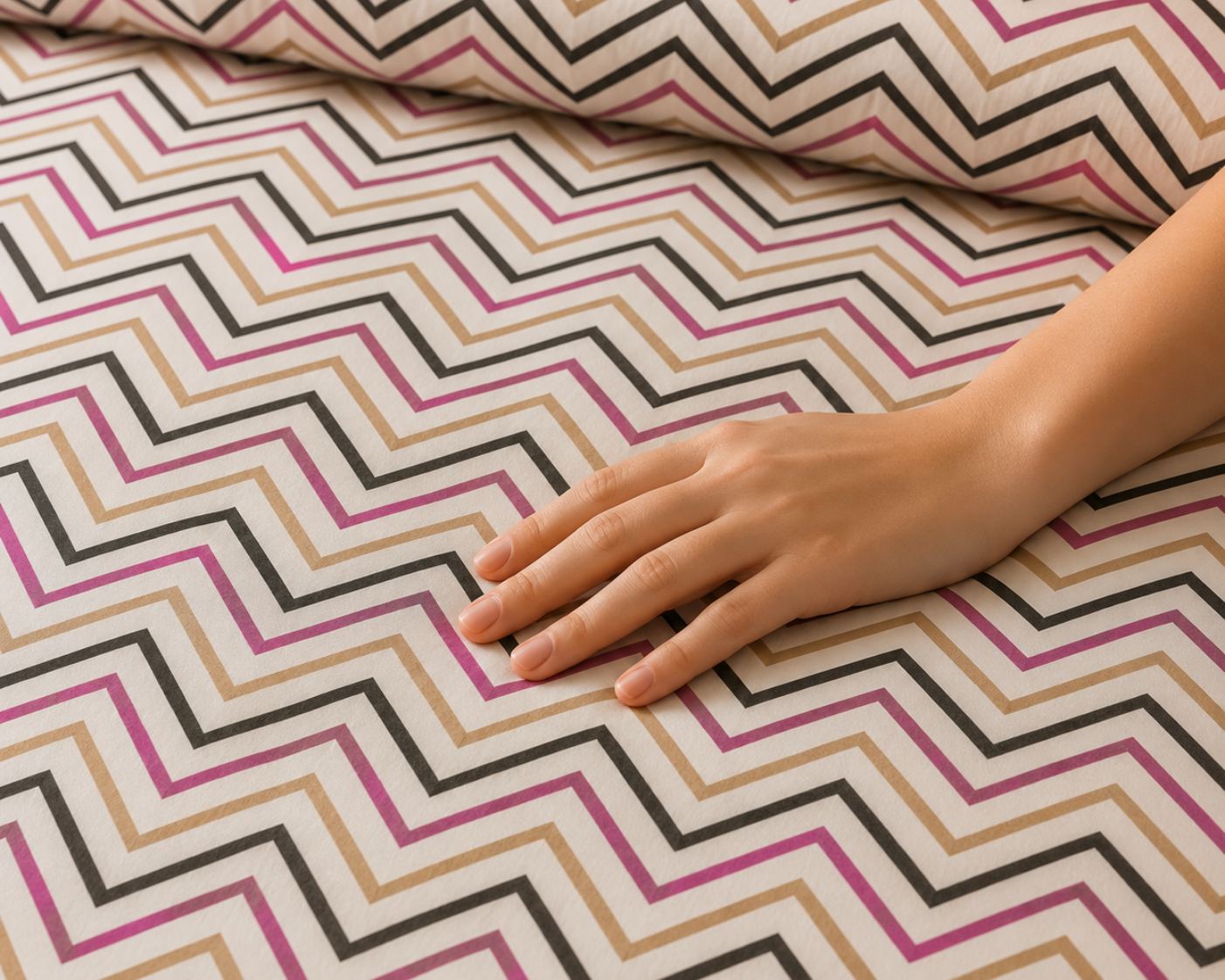Violet Chevron Duvet Set