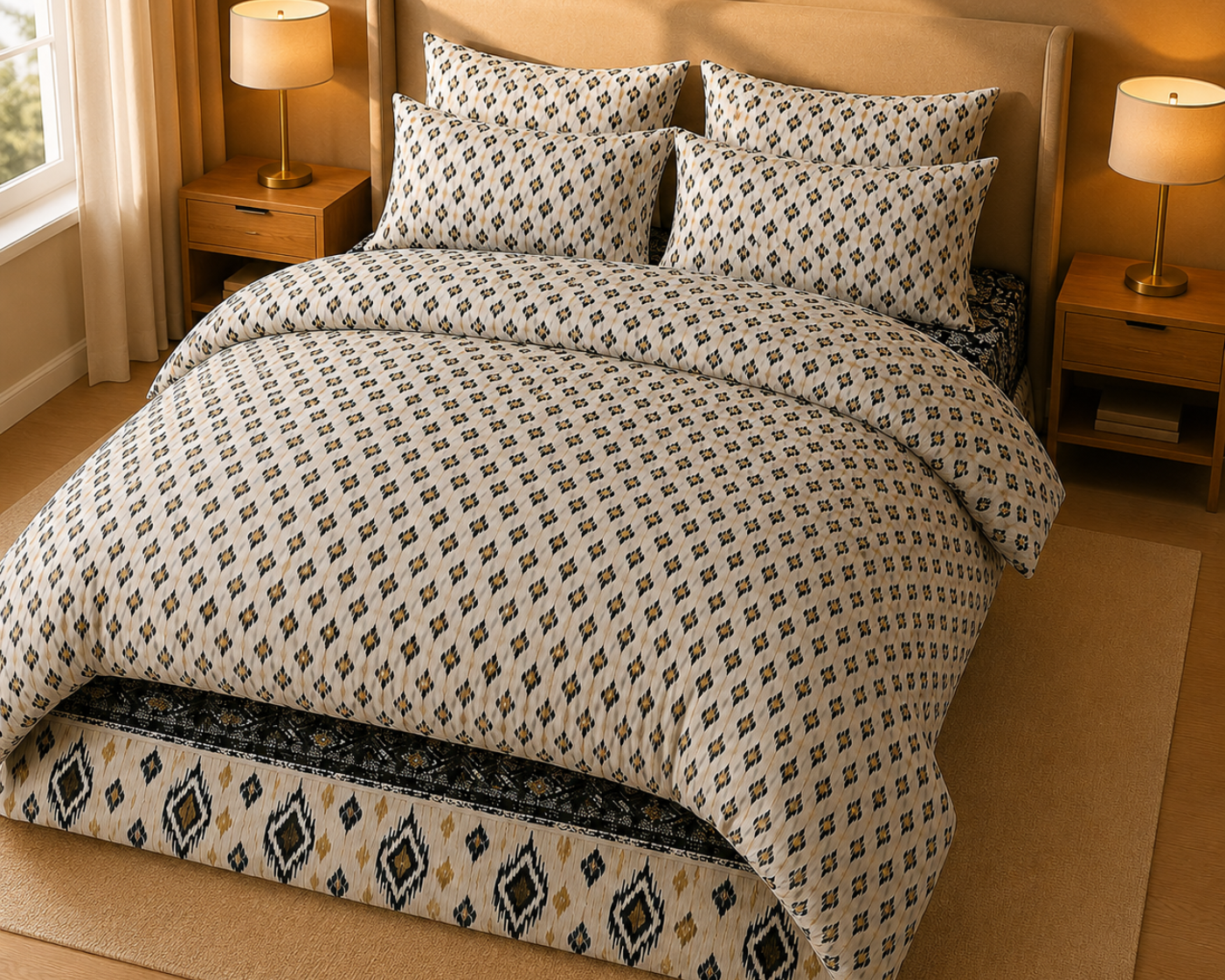 Onyx Ikat Duvet Set
