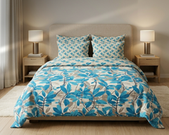 Aqua Vine Bedsheet Set