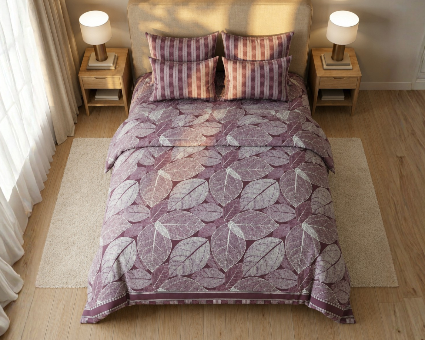Merlot Foliage - Bedsheet set