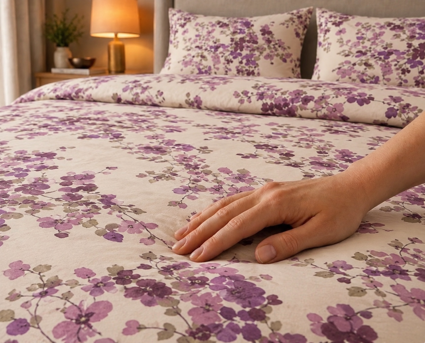 Plum Wisteria - Bedsheet set