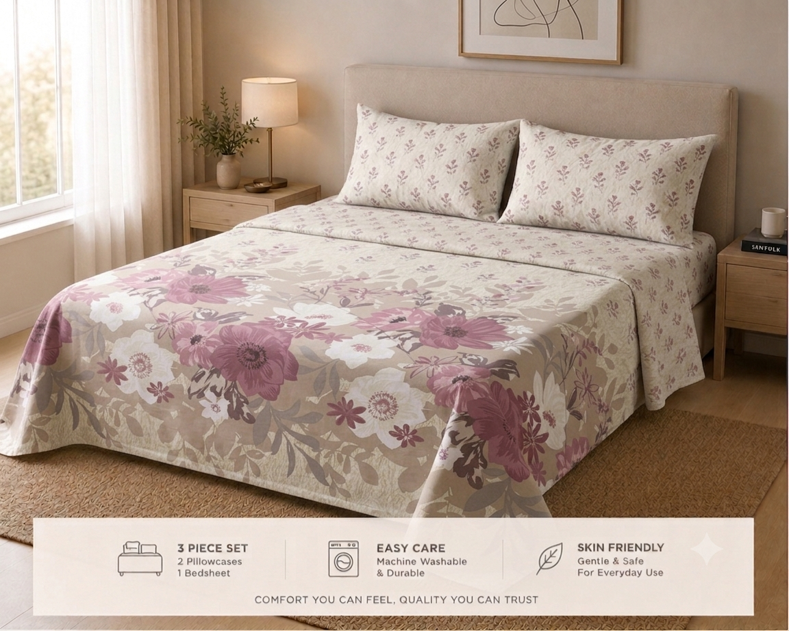 Blush Meadow - Bedsheet Set