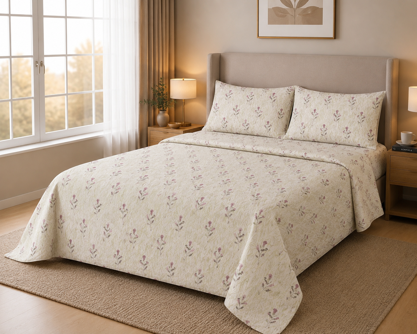 Blush Meadow Booti - Bedsheet Set