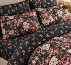 Noir Rose Bouquet Duvet Set