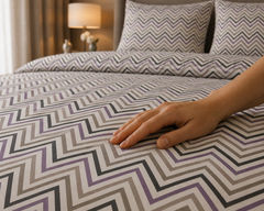 Plum Zigzag - Bedsheet set