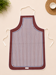 Burgundy Stripe Kitchen Apron
