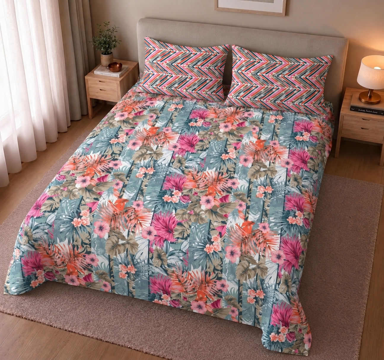 Tropicana Bloom Bedsheet Set