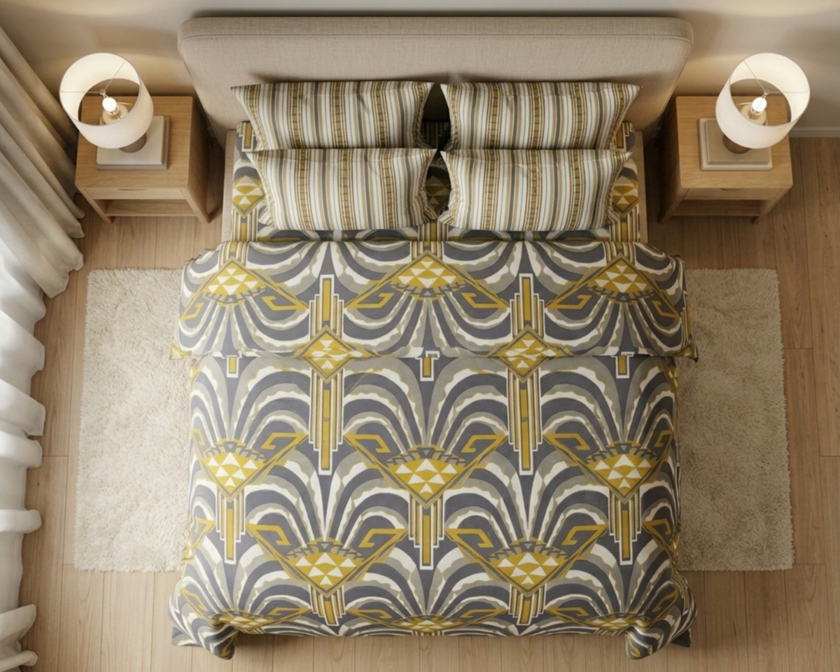 Golden Deco Bedsheet Set