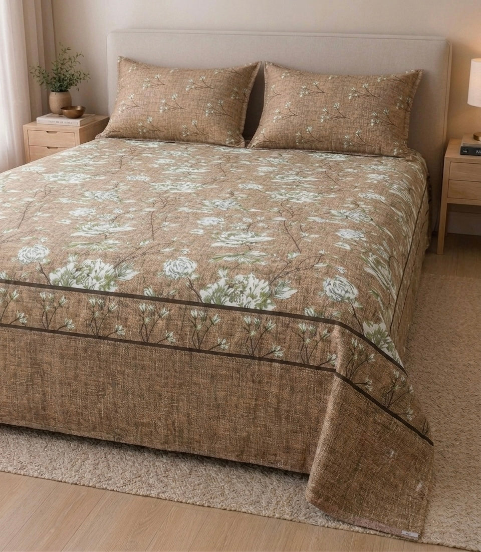 Ivory Rosevine - Bedsheet set