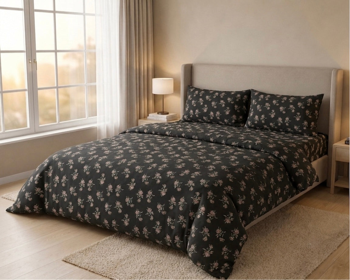 Midnight Rose Ditsy - Bedsheet set