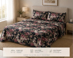 Midnight Rose Garden - Bedsheet set