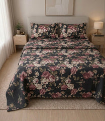 Midnight Rose Garden - Bedsheet set