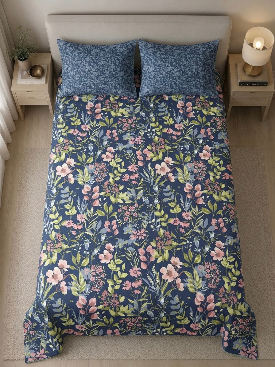 Midnight Wildflower - Bedsheet set