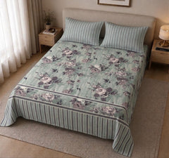 Sage Rose Trellis - Bedsheet set