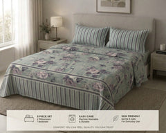 Sage Rose Trellis - Bedsheet set