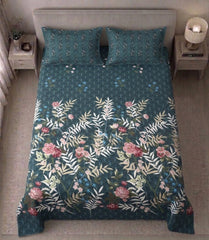 Teal Botanica Bedsheet Set