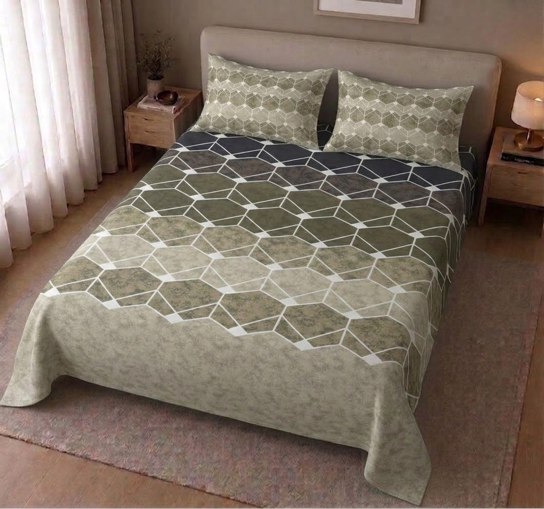 Olive Honeycomb Bedsheet Set