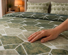 Olive Honeycomb Bedsheet Set