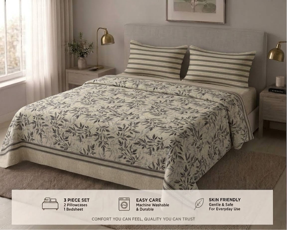 Willow Branch Stripe Bedsheet Set