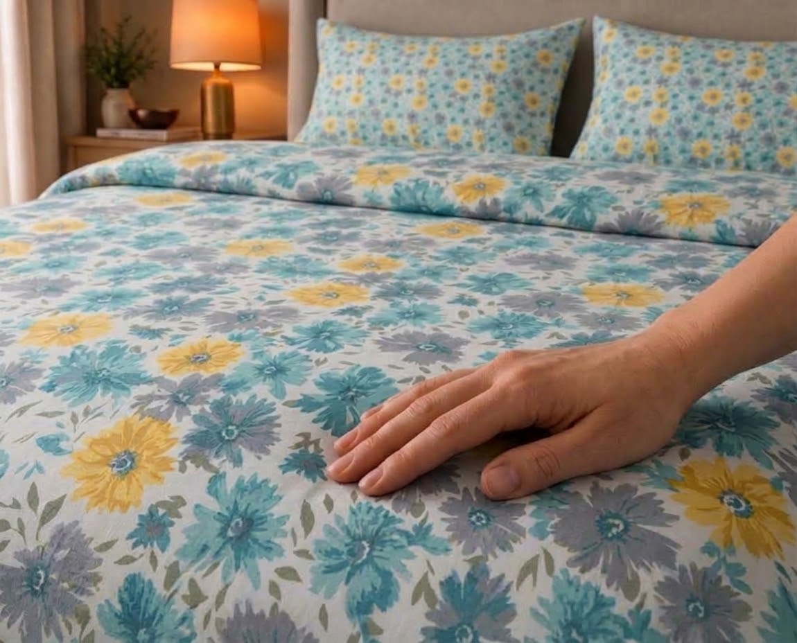 Golden Daisy Meadow Bedsheet Set