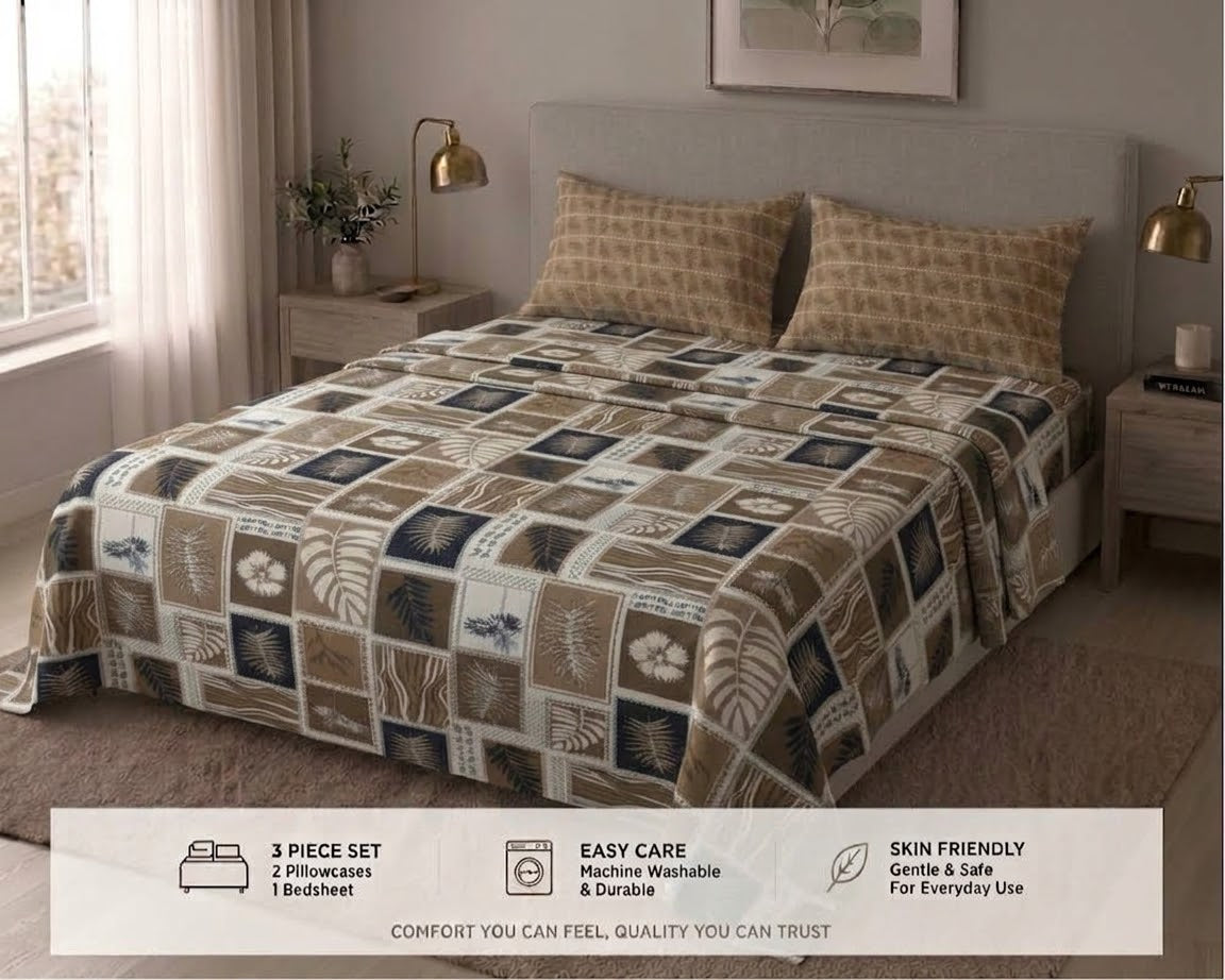 Botanical Patchwork Bedsheet Set