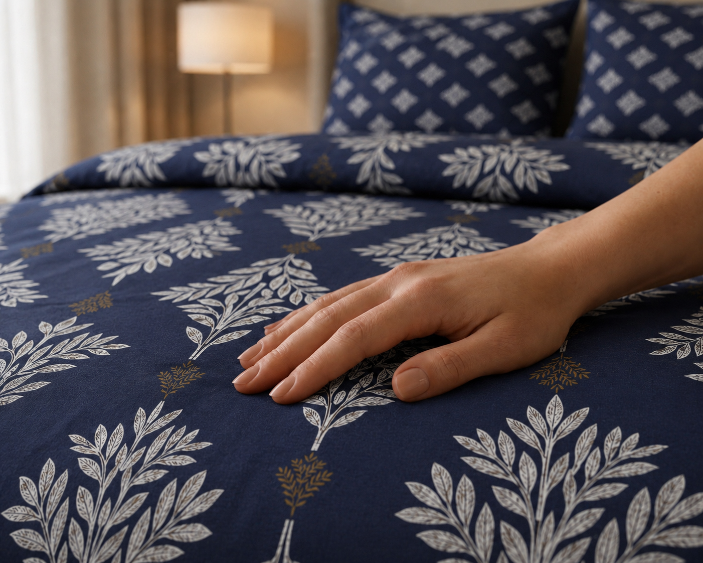 Indigo Lattice - Bedsheet Set