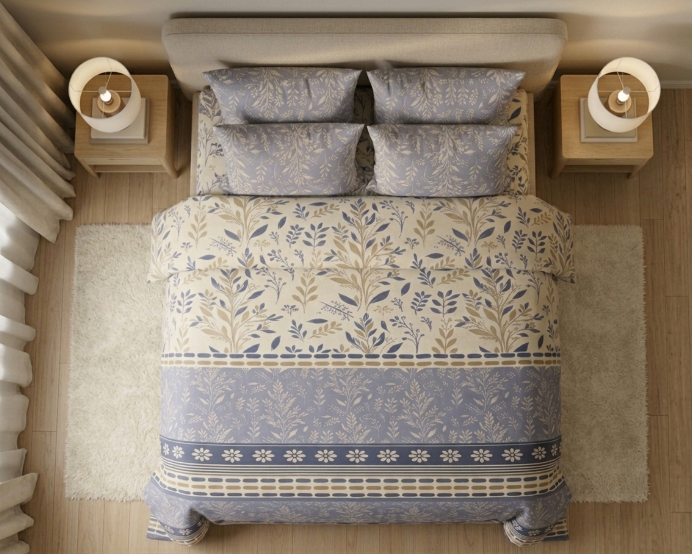 Ivory Garden Bedsheet Set