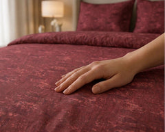 Maroon Drift - Bedsheet set